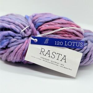 Malabrigo Rasta Super Bulky Yarn in Purple and Pink